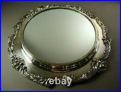 Reed & Barton King Francis Silverplate Large 15 inch Mirrored Plateau #1666