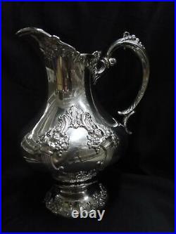 Reed & Barton King Francis, Silverplate Water Pitcher #1658, 10 Tall