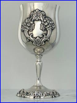 Reed & Barton King Francis Water Goblet 6-1/2 Silverplate 1659 VGUC