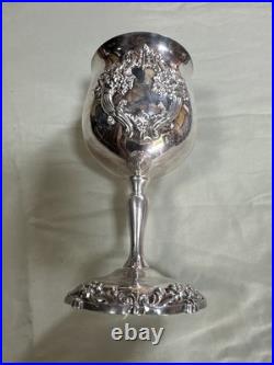 Reed & Barton King Francis Water Goblet 6-1/2 Silverplate 1659 VGUC