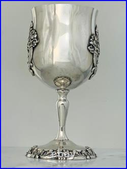 Reed & Barton King Francis Water Goblet 6-1/2 Silverplate 1659 VGUC