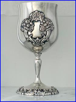 Reed & Barton King Francis Water Goblet 6-1/2 Silverplate 1659 VGUC