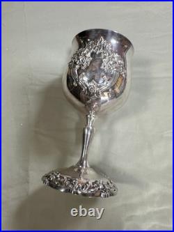 Reed & Barton King Francis Water Goblet 6-1/2 Silverplate 1659 VGUC