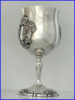Reed & Barton King Francis Water Goblet 6-1/2 Silverplate 1659 VGUC
