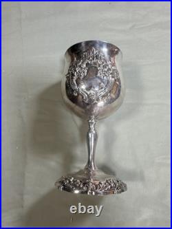 Reed & Barton King Francis Water Goblet 6-1/2 Silverplate 1659 VGUC