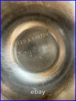 Reed & Barton King Francis Water Goblet 6-1/2 Silverplate 1659 VGUC