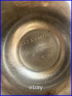 Reed & Barton King Francis Water Goblet 6-1/2 Silverplate 1659 VGUC