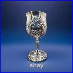 Reed & Barton King Francis Water Wine Goblet 6-1/2 Silverplate 1659 With Box