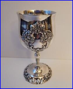 Reed & Barton King Francis Water Wine Goblet 6-1/2 Silverplate 1659 With Box