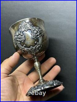 Reed & Barton King Francis Water Wine Goblet 6-1/2 Silverplate (2) Set 1659 Cup