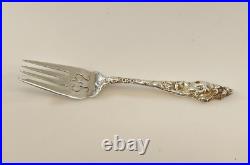 Reed & Barton Les Six Fleurs Sterling Silver Pastry Fork 6 3/8 No Monogram