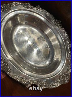 Reed & Barton Silver King Francis Pattern Large Open Entree Serving Tray Platter