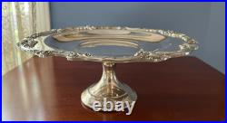 Reed & Barton Silver Plate #1687 King Francis 12 Cake Stand Plain Top Htf