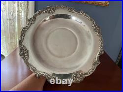 Reed & Barton Silver Plate #1687 King Francis 12 Cake Stand Plain Top Htf