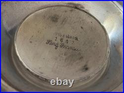 Reed & Barton Silver Plate #1687 King Francis 12 Cake Stand Plain Top Htf