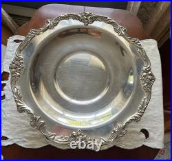 Reed & Barton Silver Plate #1687 King Francis 12 Cake Stand Plain Top Htf