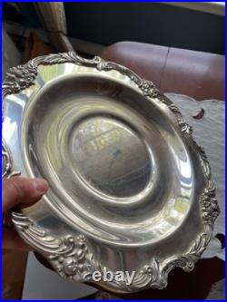 Reed & Barton Silver Plate #1687 King Francis 12 Cake Stand Plain Top Htf