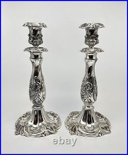 Reed Barton Silverplate Candlestick King Francis Hollowware 10-1/2 741 2Pc #B