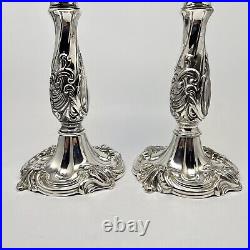 Reed Barton Silverplate Candlestick King Francis Hollowware 10-1/2 741 2Pc #B