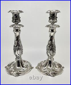 Reed Barton Silverplate Candlestick King Francis Hollowware 10-1/2 741 2Pc #B
