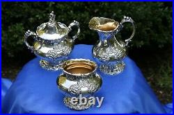 Reed & Barton Silverplate King Francis 8 Piece Tea/Coffee Set+8 Goblets & Extras