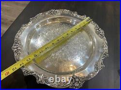 Reed & Barton Silverplate King Francis Pedestal Tray Cake Stand #1689 15 RARE