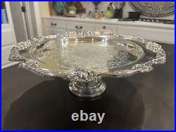 Reed & Barton Silverplate King Francis Pedestal Tray Cake Stand #1689 15 RARE