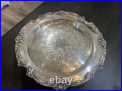 Reed & Barton Silverplate King Francis Pedestal Tray Cake Stand #1689 15 RARE