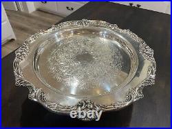 Reed & Barton Silverplate King Francis Pedestal Tray Cake Stand #1689 15 RARE