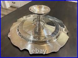 Reed & Barton Silverplate King Francis Pedestal Tray Cake Stand #1689 15 RARE