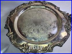 Reed & Barton Silverplate King Francis Pedestal Tray/Cake Stand #1689 Rare 15