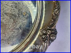 Reed & Barton Silverplate King Francis Pedestal Tray/Cake Stand #1689 Rare 15