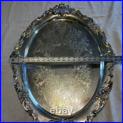 Reed & Barton Silverplate Waiter Tray 1655 King Francis 30 x 21 Ornate Design