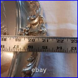 Reed & Barton Silverplate Waiter Tray 1655 King Francis 30 x 21 Ornate Design