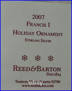 Reed Barton Sterling Christmas Bulb Ball Ornament Francis Fruit Berry NOS 2007