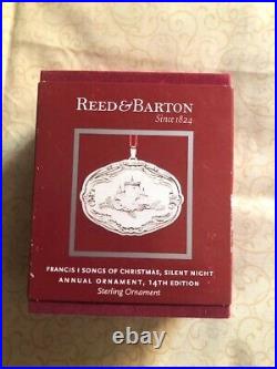 Reed & Barton Sterling Francis I Songs of Christmas Silent Night Orn 14th Ed