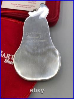 Reed & Barton Sterling Silver 2009 Francis 1 Christmas Pear Ornament, with box