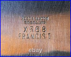 Reed & Barton Sterling Silver Butter Dish Francis I #X568 Without Glass Insert