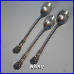 Reed & Barton Sterling Silver Francis I 3 Iced Tea Spoons 7½ no monos