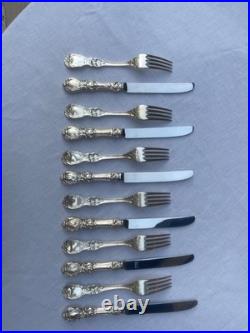 Reed & Barton Sterling Silver Francis I 6 Dinner Forks and 6 Knives- No Mono