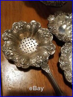 Reed Barton Sterling Silver Francis I 6 Pieces Compote Strainer Bowls