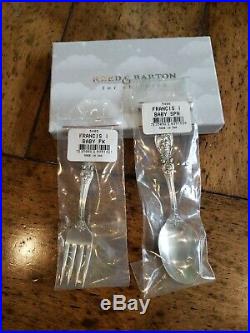 Reed & Barton Sterling Silver Francis I Baby Fork and Spoon Set 4 1/2