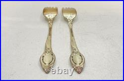 Reed & Barton Sterling Silver Salad Fork 2 Piece Set 6.5 Vintage