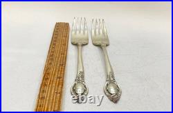 Reed & Barton Sterling Silver Salad Fork 2 Piece Set 6.5 Vintage