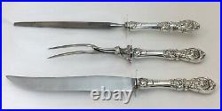 Reed & Barton sterling FRANCIS 1ST 3-PIECE LARGE ROAST CARVING SET WithGUARDS