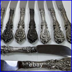 Reed and Barton Francis 1 Sterling Handler Silverware 12 Butter Knife Knives Set