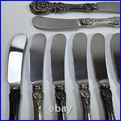Reed and Barton Francis 1 Sterling Handler Silverware 12 Butter Knife Knives Set