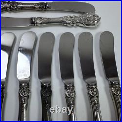 Reed and Barton Francis 1 Sterling Handler Silverware 12 Butter Knife Knives Set