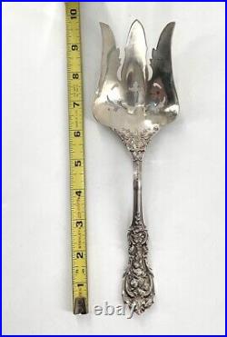 Reed and Barton Francis I Sterling Pierced Salad Serving Fork- 9 1/2