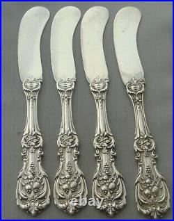 Reed and Barton Francis I Sterling Silver Butter Spreaders Set of Four Flat